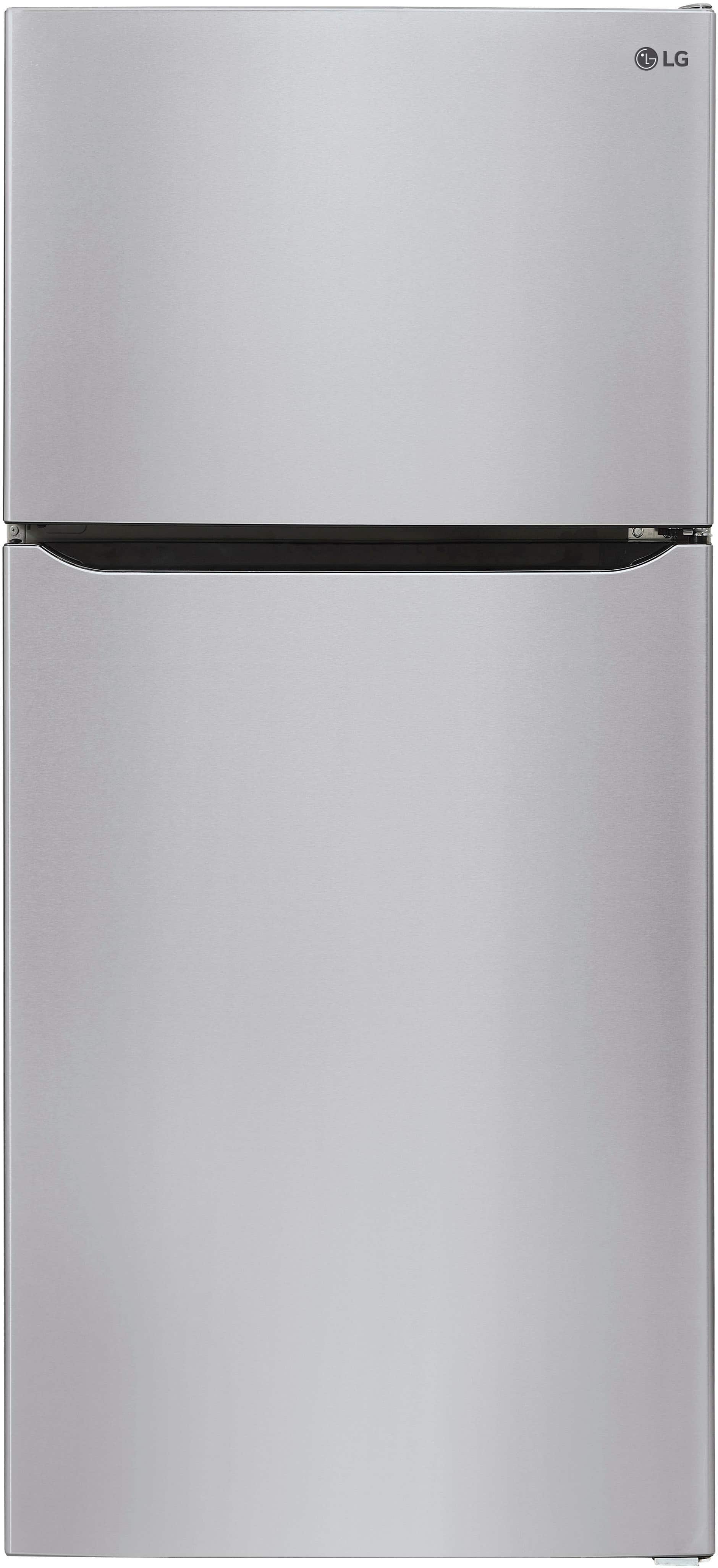 Front. LG - 23.8 Cu. Ft. Top Freezer Refrigerator with Internal Water Dispenser - Stainless Steel.