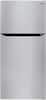 Front. LG - 23.8 Cu. Ft. Top Freezer Refrigerator with Internal Water Dispenser - Stainless Steel.