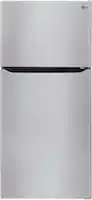 LG - 23.8 Cu. Ft. Top Freezer Refrigerator with Internal Water Dispenser - Stainless Steel - Front_Zoom