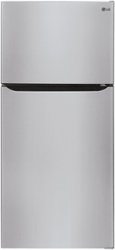 LG - 23.8 Cu Ft Top Mount Refrigerator with Internal Water Dispenser - Stainless steel - Front_Zoom