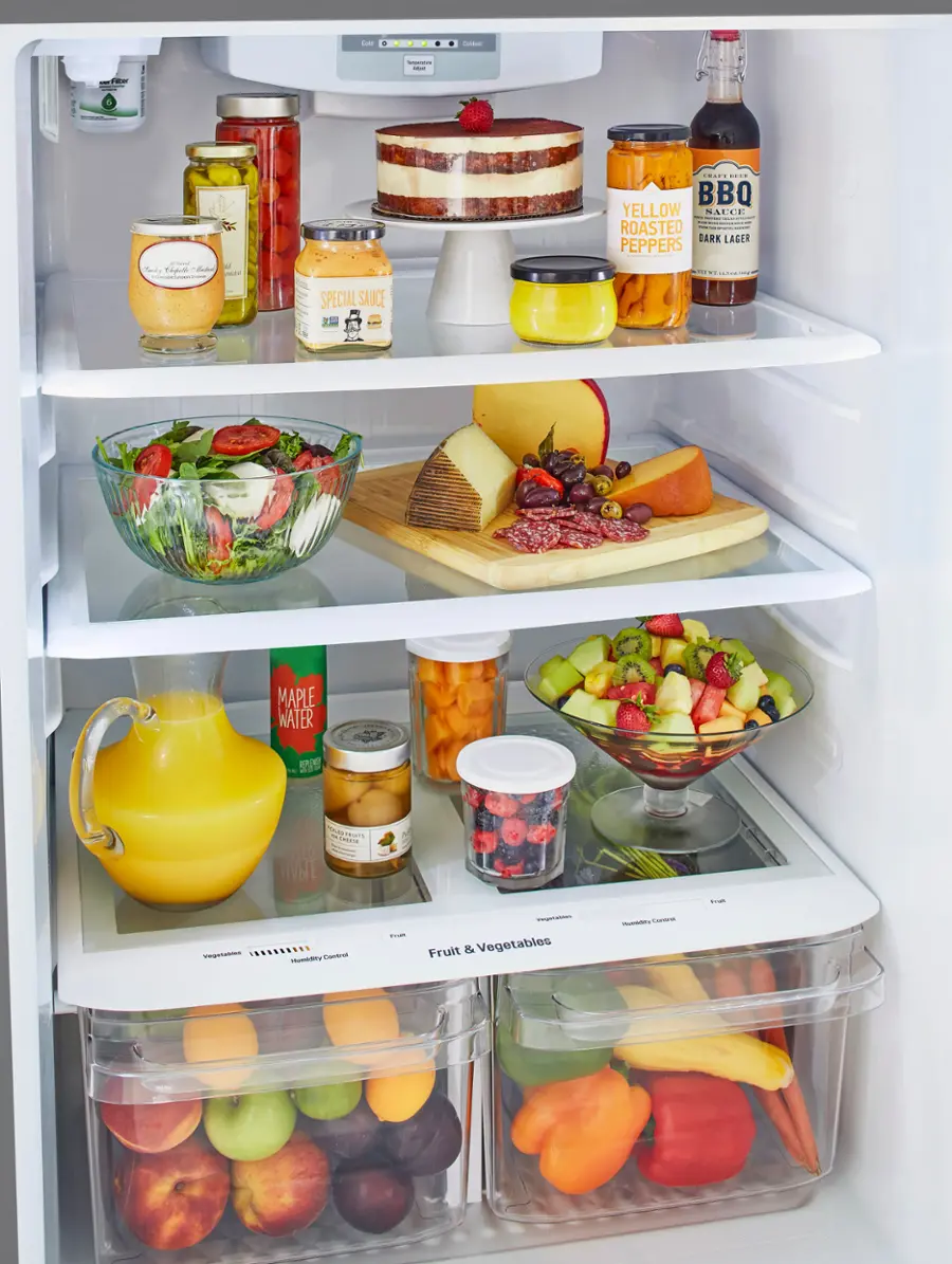 Alt View 12. LG - 23.8 Cu. Ft. Top Freezer Refrigerator with Internal Water Dispenser - Stainless Steel.