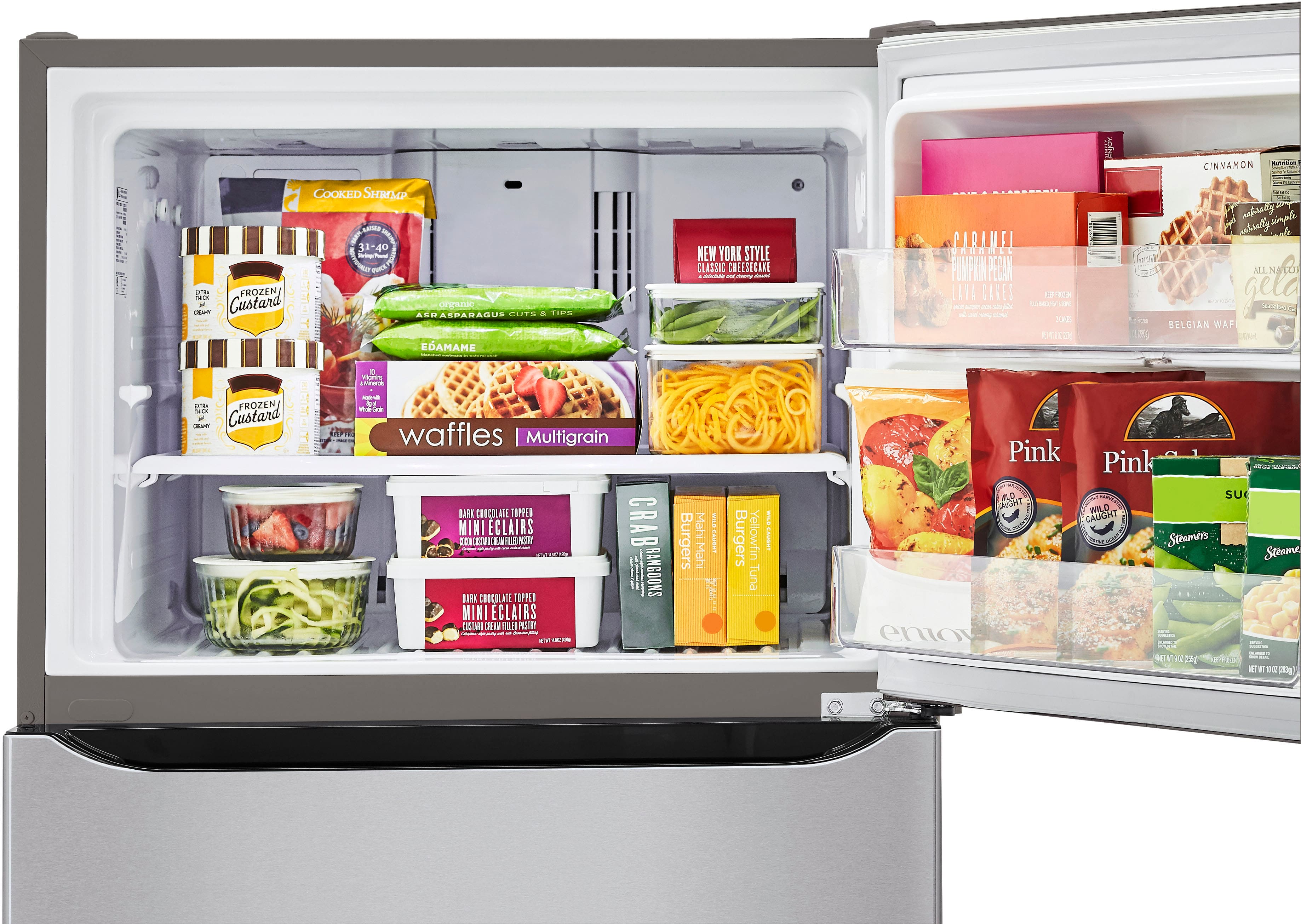 Alt View 18. LG - 23.8 Cu. Ft. Top Freezer Refrigerator with Internal Water Dispenser - Stainless Steel.