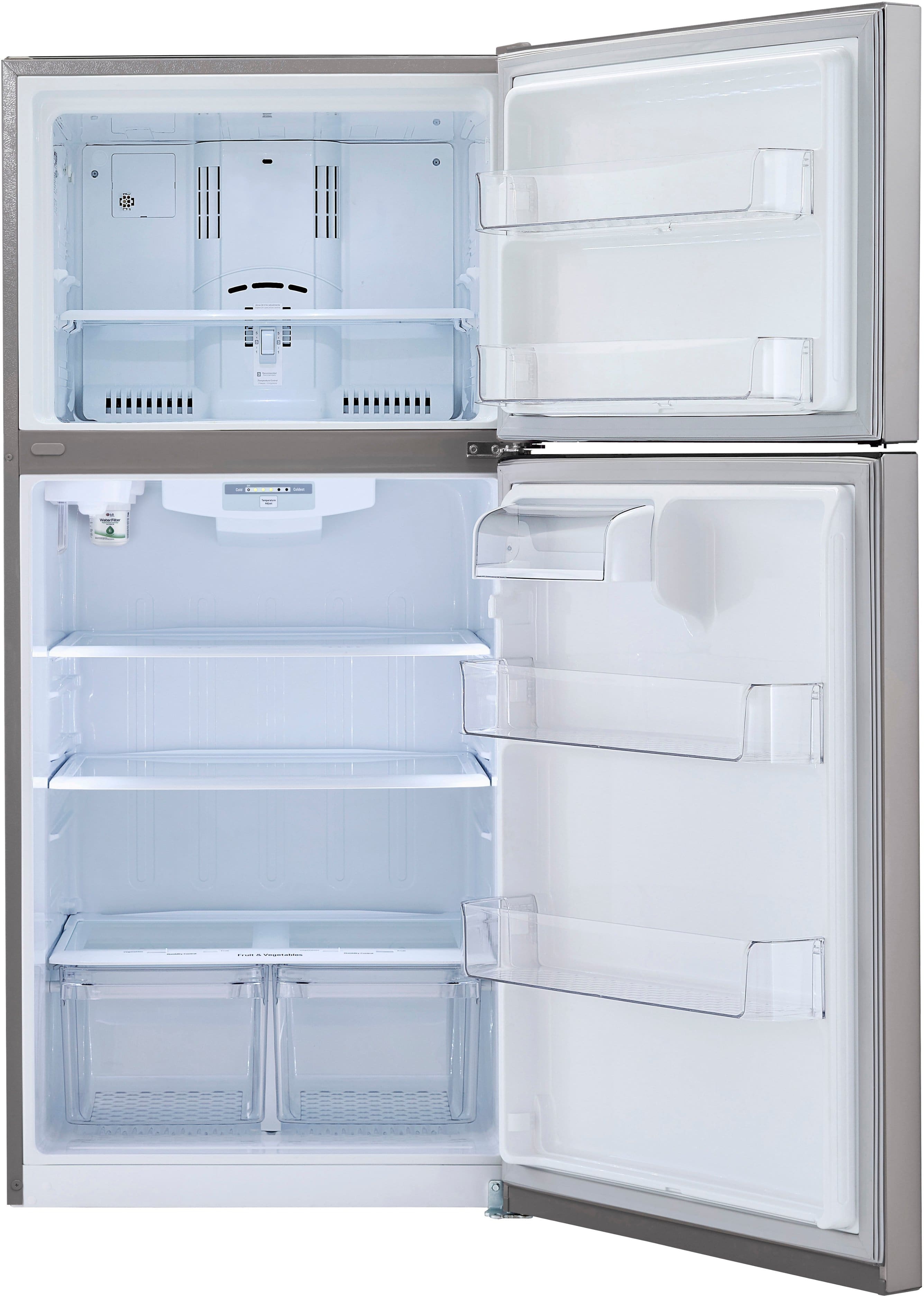 Alt View 21. LG - 23.8 Cu. Ft. Top Freezer Refrigerator with Internal Water Dispenser - Stainless Steel.