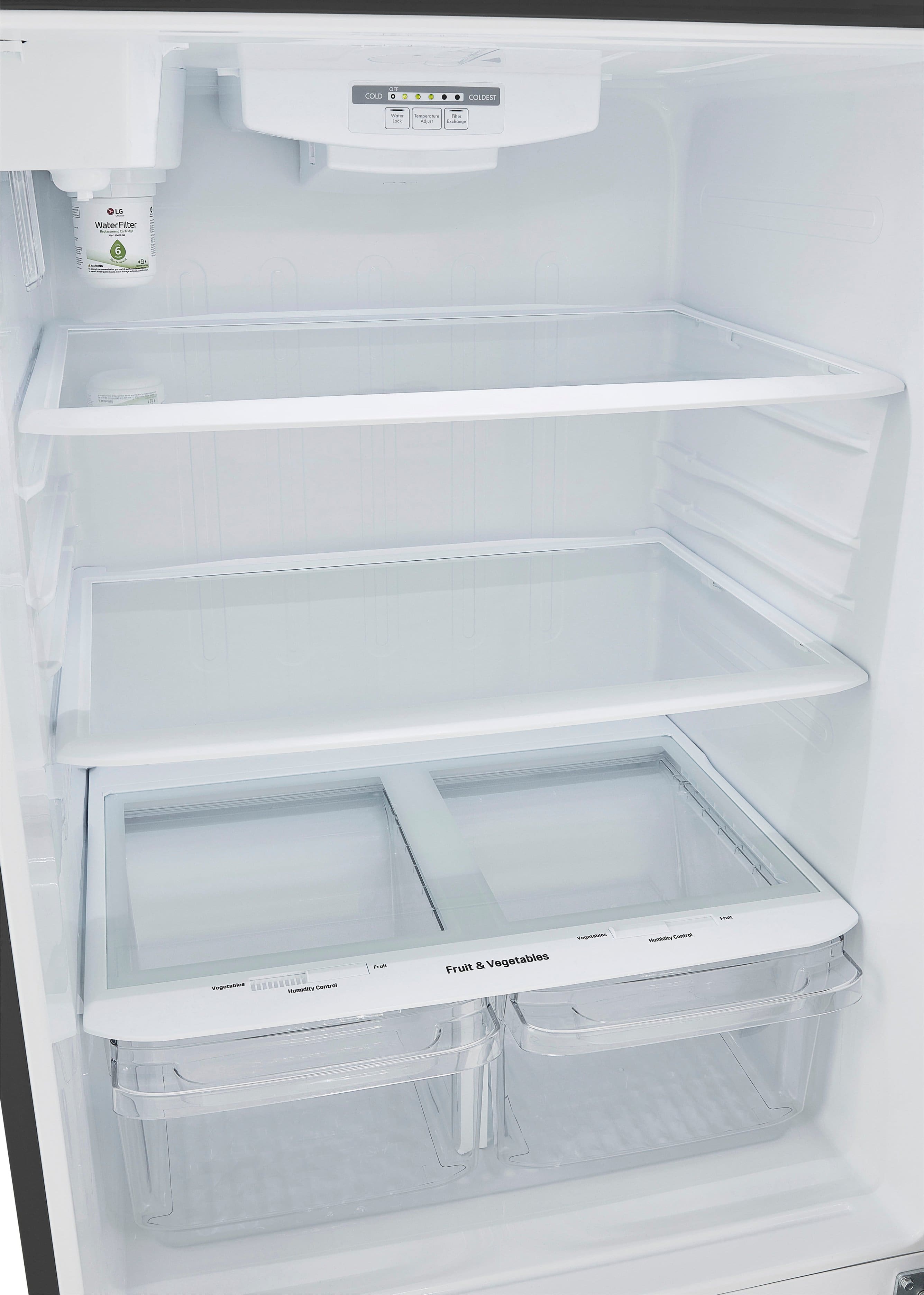 Alt View 26. LG - 23.8 Cu. Ft. Top Freezer Refrigerator with Internal Water Dispenser - Stainless Steel.