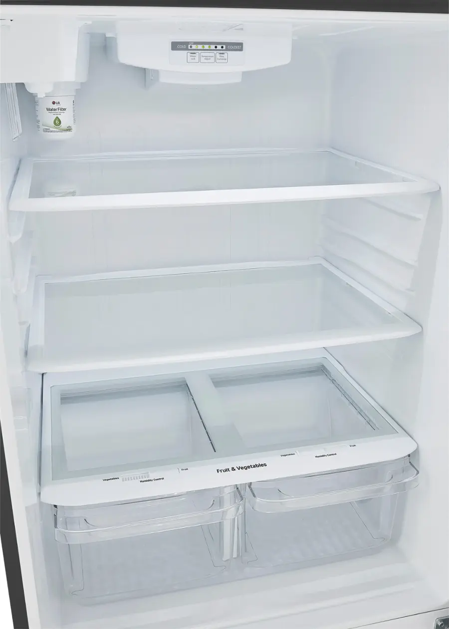 Alt View 26. LG - 23.8 Cu. Ft. Top Freezer Refrigerator with Internal Water Dispenser - Stainless Steel.
