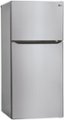 Left Zoom. LG - 23.8 Cu Ft Top Mount Refrigerator with Internal Water Dispenser - Stainless steel.