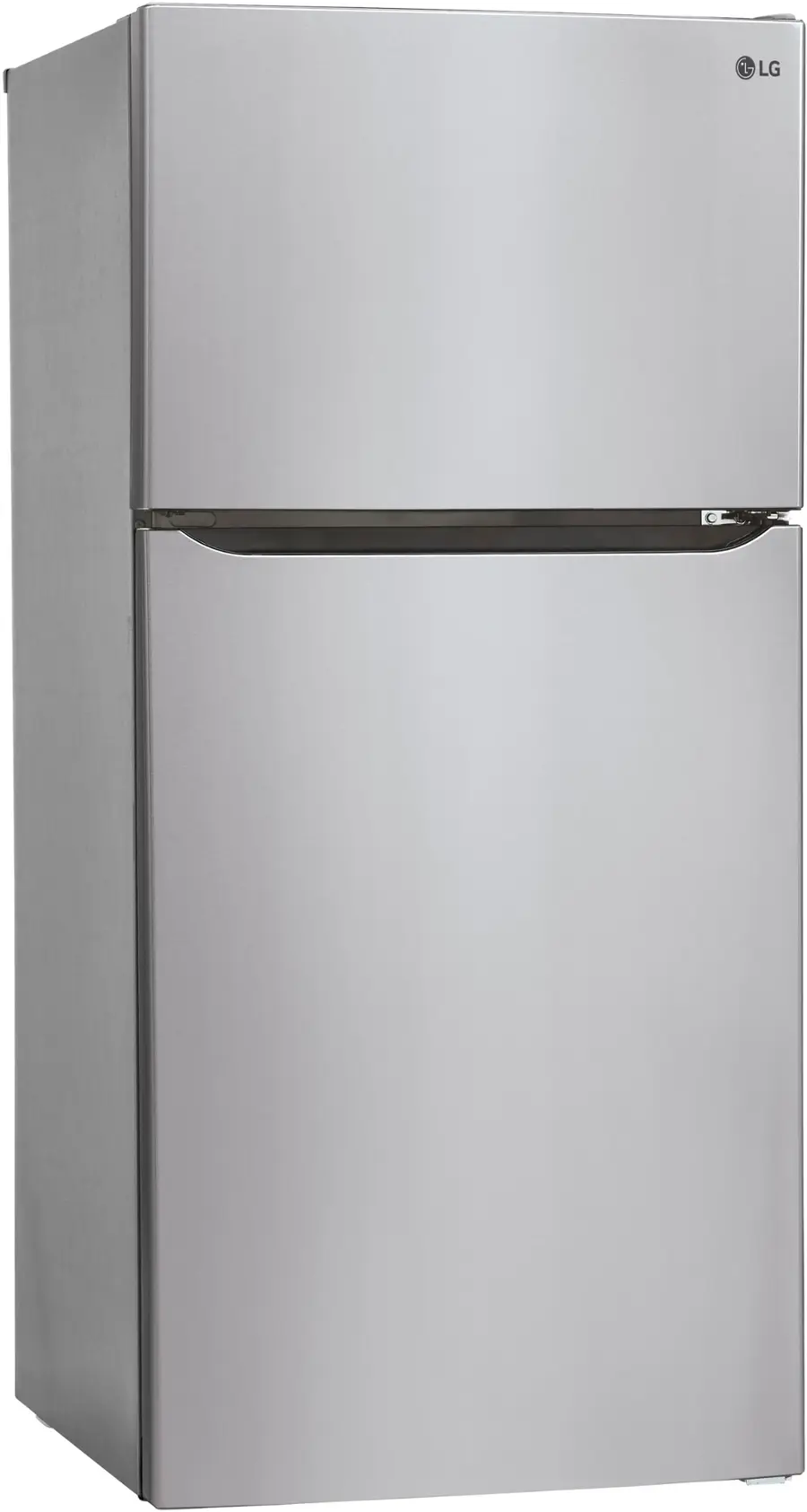 Alt View 3. LG - 23.8 Cu. Ft. Top Freezer Refrigerator with Internal Water Dispenser - Stainless Steel.