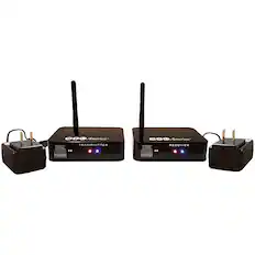 Front. BIC America - 4-Channel Wireless Audio Transmitter/Receiver System - Black.