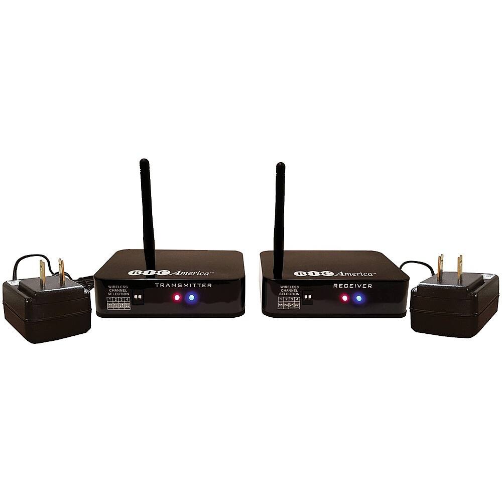Front. BIC America - 4-Channel Wireless Audio Transmitter/Receiver System - Black.