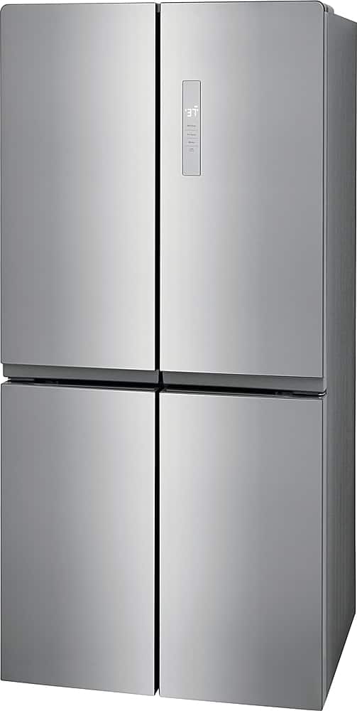 Angle. Frigidaire - 17.4 Cu. Ft. 4-Door French Door Refrigerator - Stainless Steel.