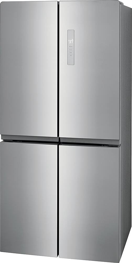 Angle. Frigidaire - 17.4 Cu. Ft. 4-Door French Door Refrigerator - Stainless Steel.