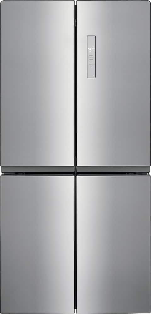 Front. Frigidaire - 17.4 Cu. Ft. 4-Door French Door Refrigerator - Stainless Steel.