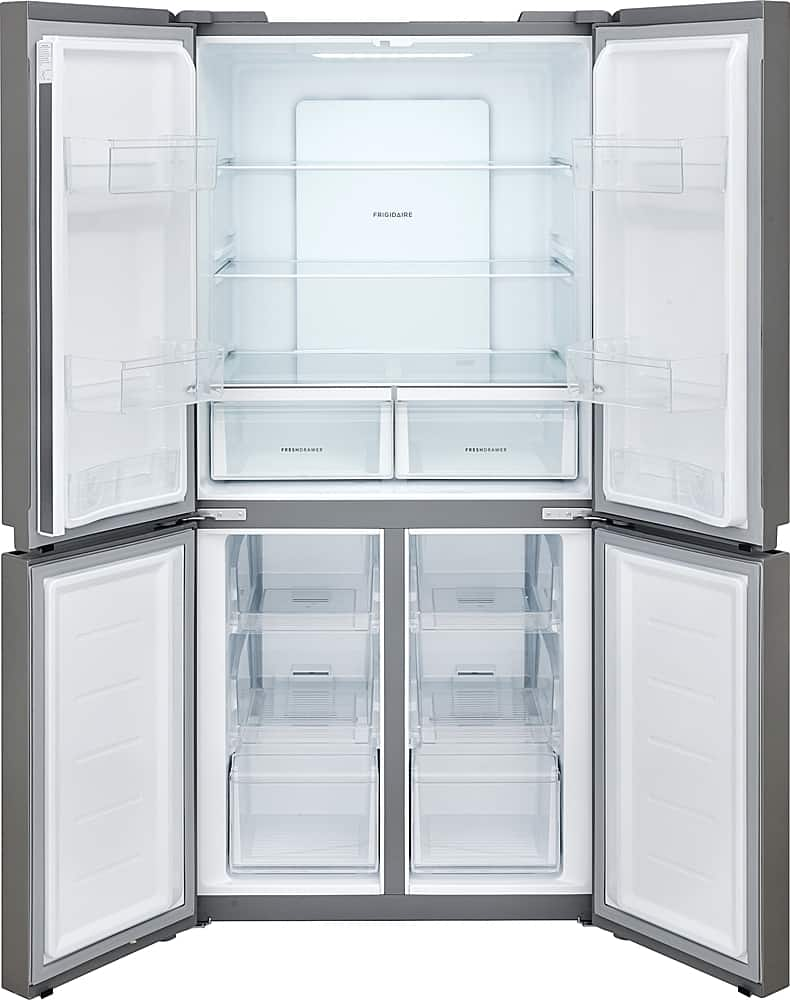 17.4 cu ft 4 door refrigerator in brushed steel