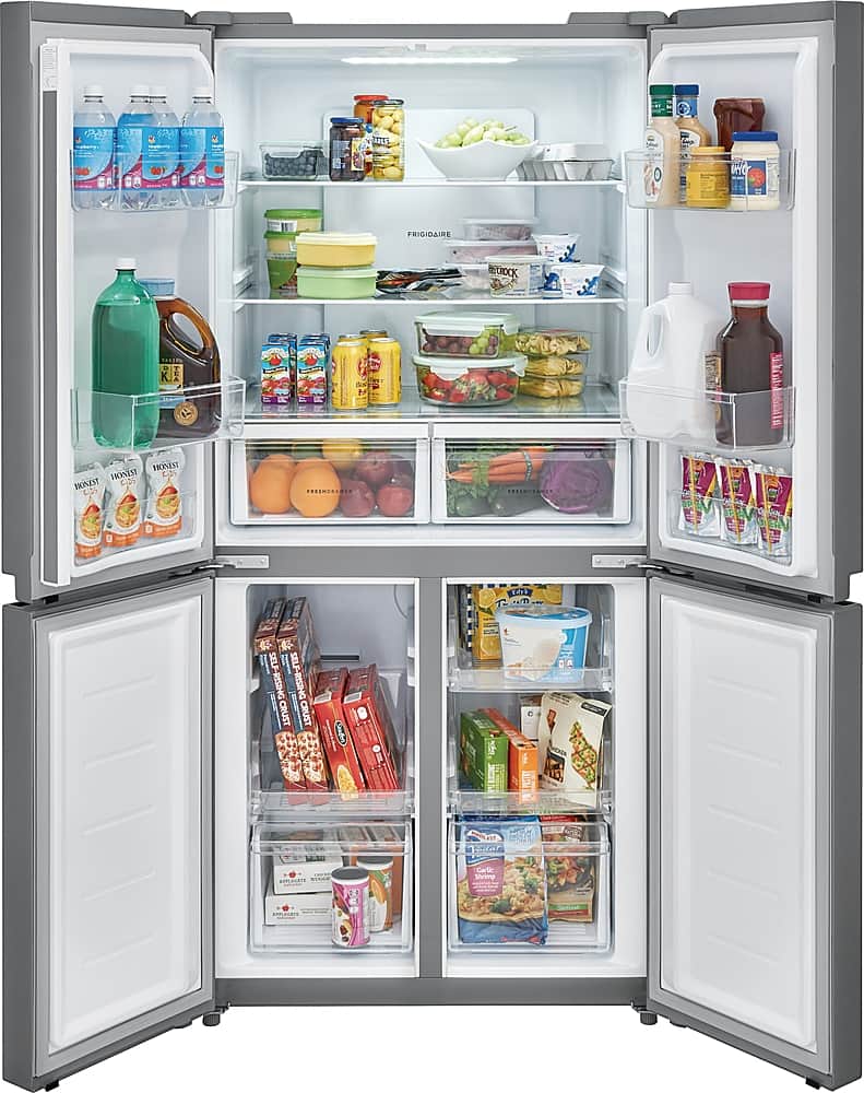 Alt View 1. Frigidaire - 17.4 Cu. Ft. 4-Door French Door Refrigerator - Stainless Steel.