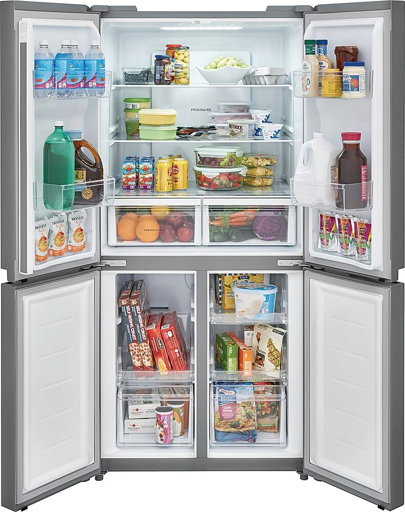 Alt View 1. Frigidaire - 17.4 Cu. Ft. 4-Door French Door Refrigerator - Stainless Steel.