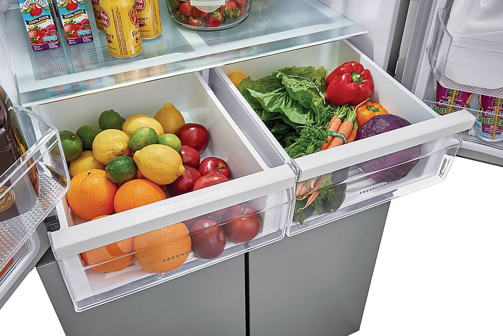 Alt View 20. Frigidaire - 17.4 Cu. Ft. 4-Door French Door Refrigerator - Stainless Steel.