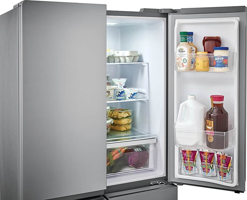 Alt View 4. Frigidaire - 17.4 Cu. Ft. 4-Door French Door Refrigerator - Stainless Steel.