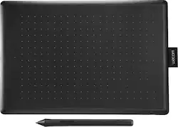 One by Wacom Student Drawing Tablet (medium) – Works with Chromebook, Mac, PC - Black/Red - Front_Zoom