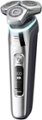Left Zoom. Philips Norelco - 9500 Rechargeable Wet/Dry Electric Shaver with Quick Clean, Travel Case, and Pop up Trimmer - Silver.