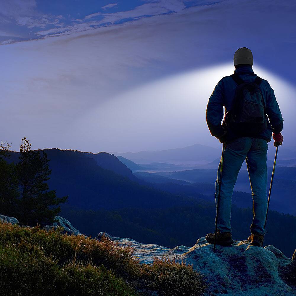 Alt View 15. Panther Vision - POWERCAP Beanie 70 Lumen Rechargeable LED Clip-On Headlamp - Black.