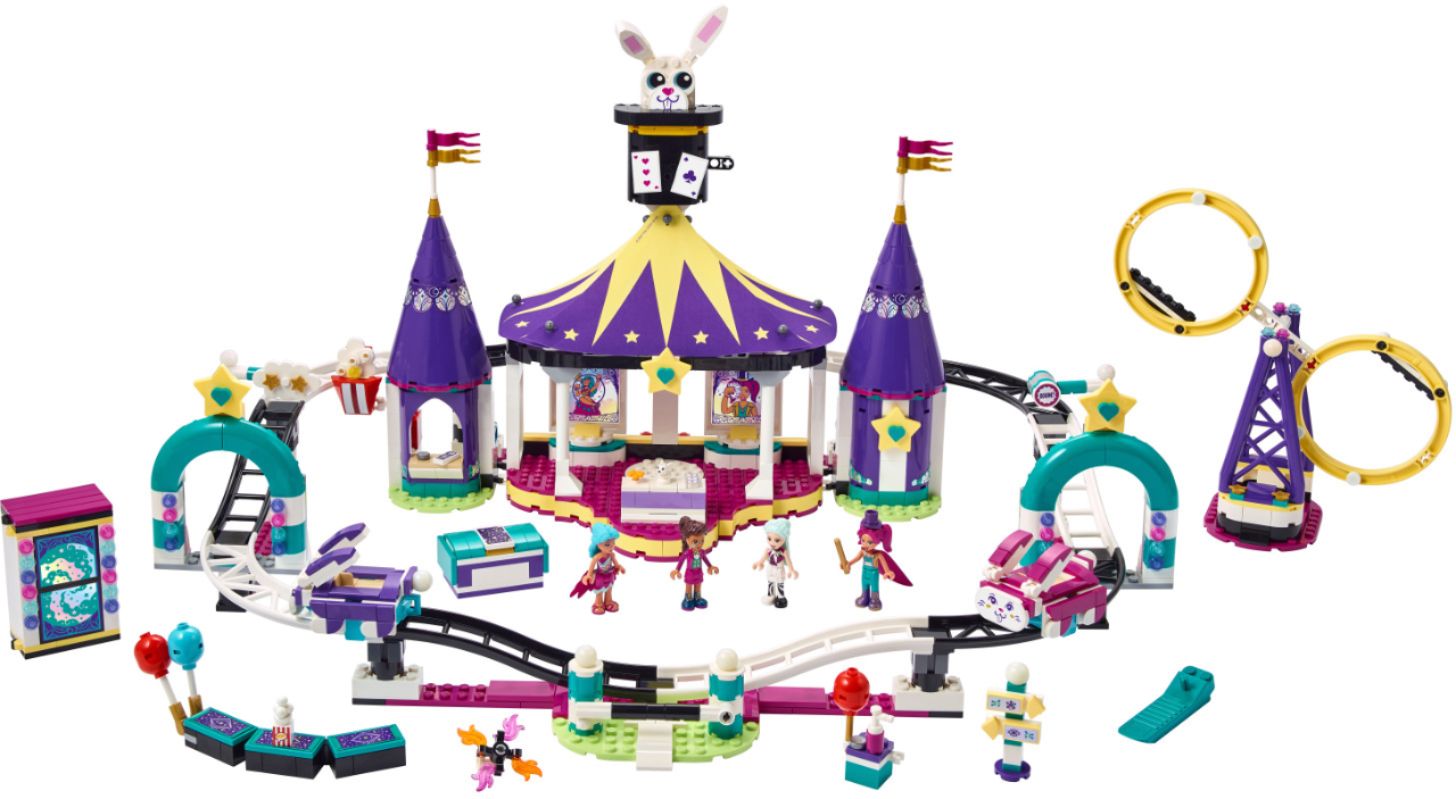 Left View: LEGO - Friends Magical Funfair Roller Coaster 41685
