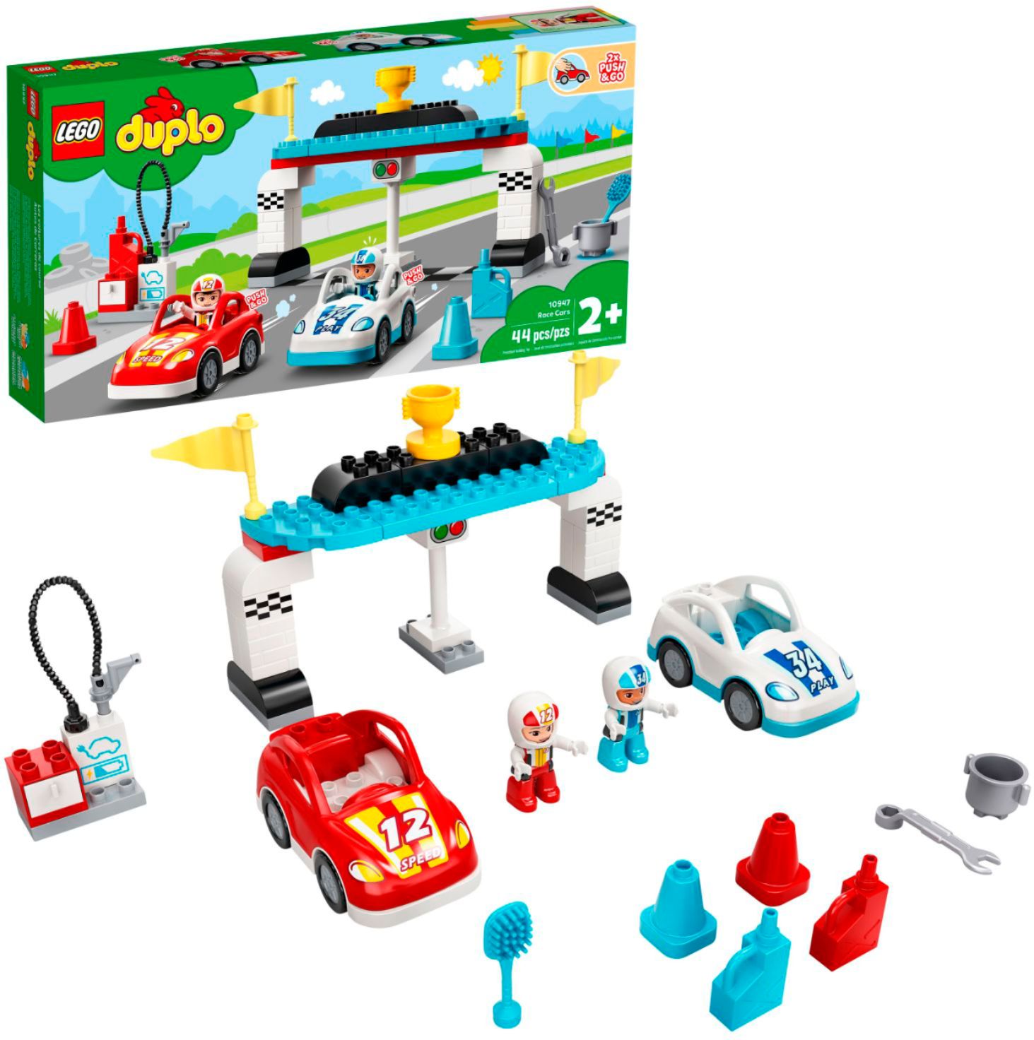 Imperialisme noodzaak Hardheid LEGO DUPLO Town Race Cars 10947 6332209 - Best Buy