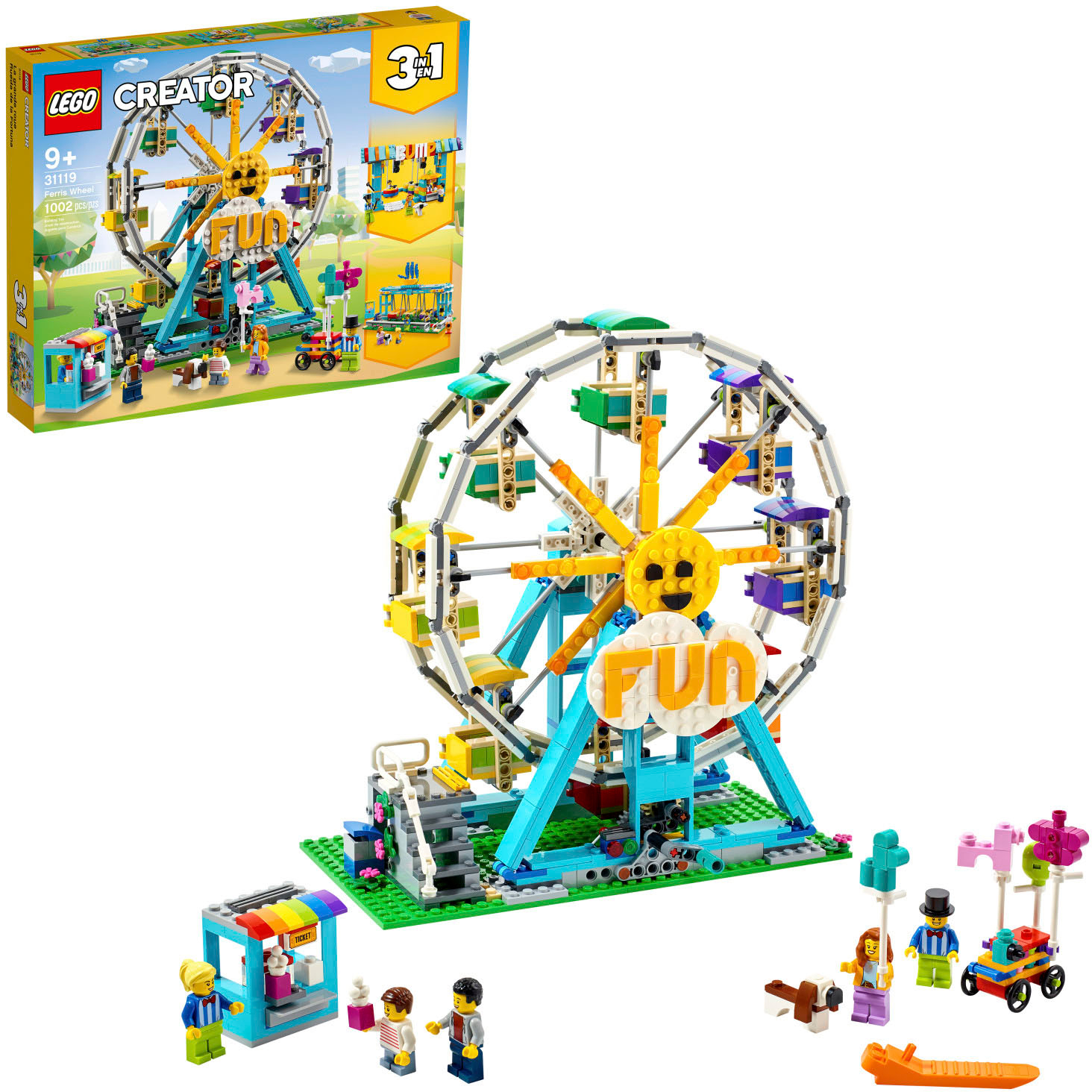 Best Buy: LEGO Creator 3in1 Ferris Wheel 31119 Building Kit (1,002 Pieces) 6333045