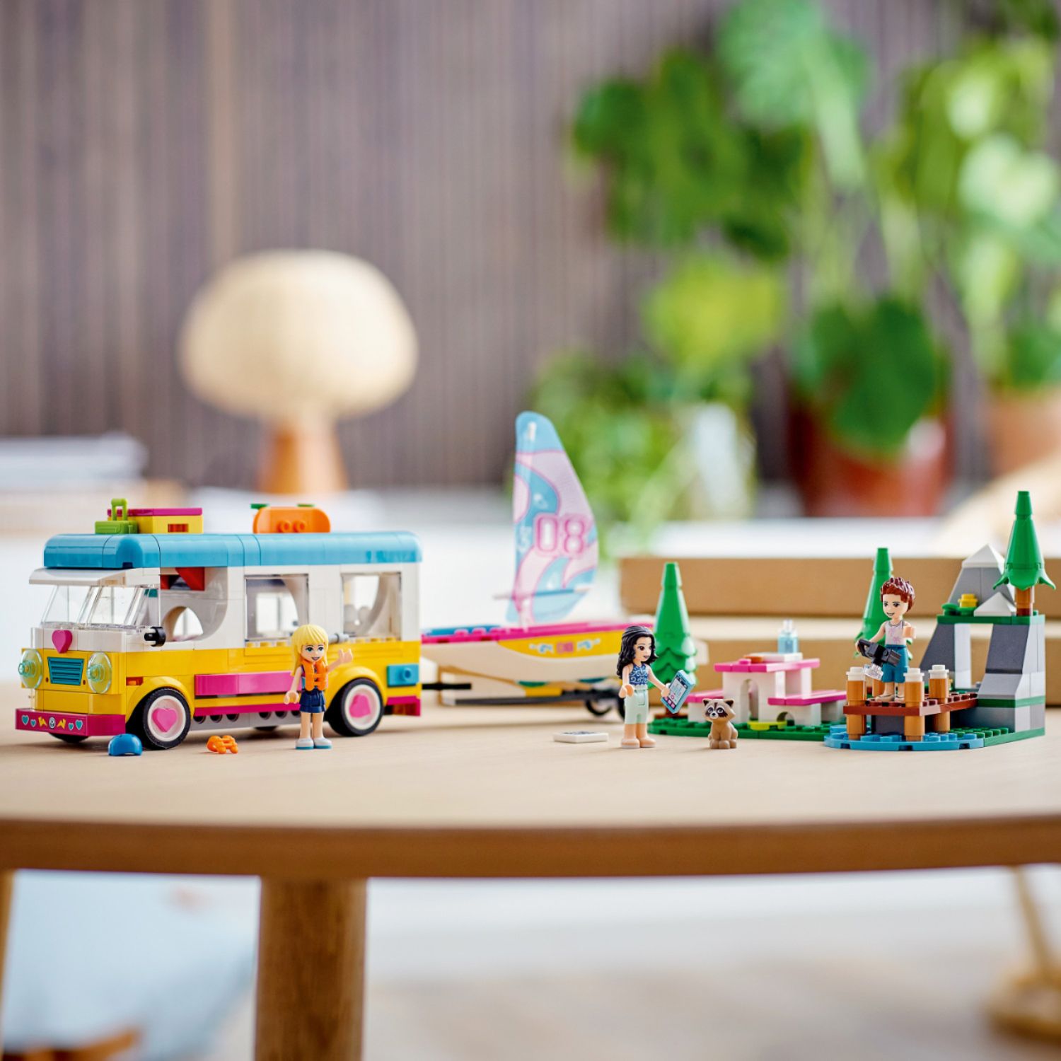 Left View: LEGO - Friends Forest Camper Van and Sailboat 41681