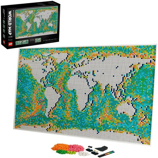 Front Zoom. LEGO - ART World Map 31203.