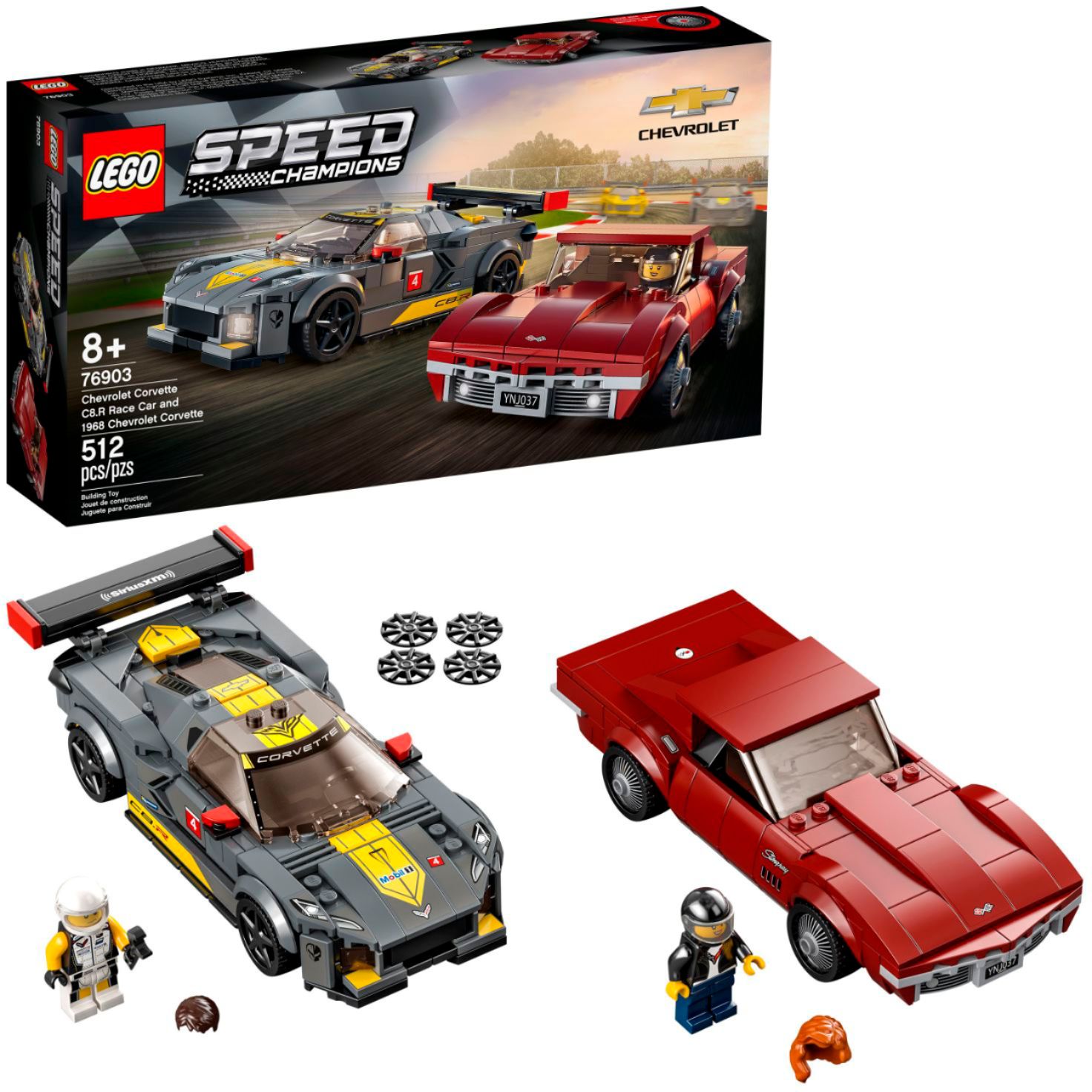 regeren Bewolkt Figuur LEGO Speed Champions Chevrolet Corvette C8.R Race Car and 1968 Chevrolet  Corvette 76903 6332471 - Best Buy
