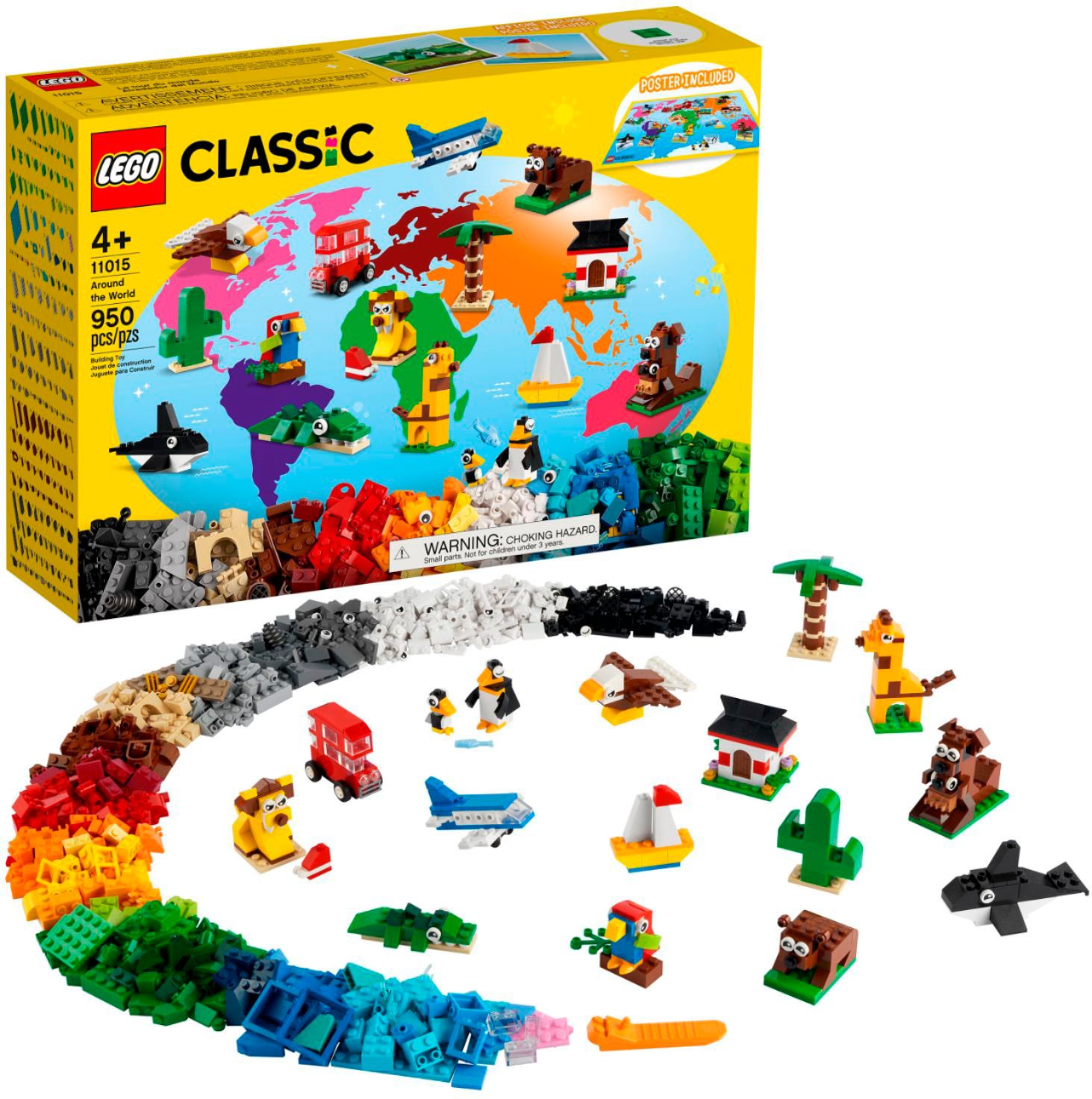 Gluren Inzet Zakje LEGO Classic Around the World 11015 6333041 - Best Buy