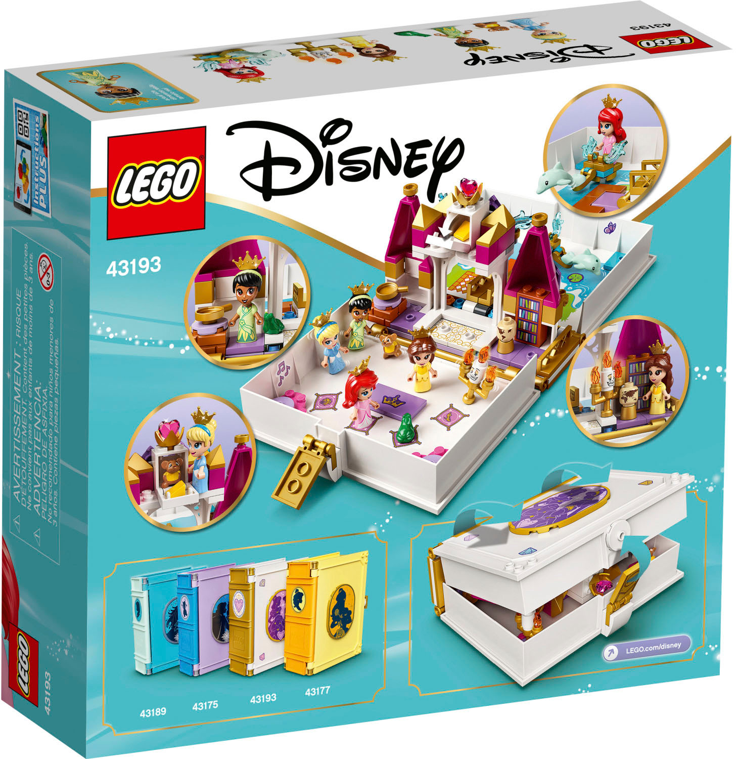 Best Buy: LEGO Disney Ariel, Belle, Cinderella and Tianas Storybook  Adventures Building Kit 6331876