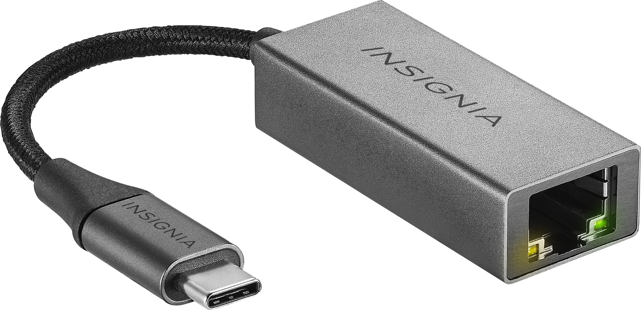 Best Buy: Insignia™ USB-C to Ethernet Adapter Black NS-PA3C6E
