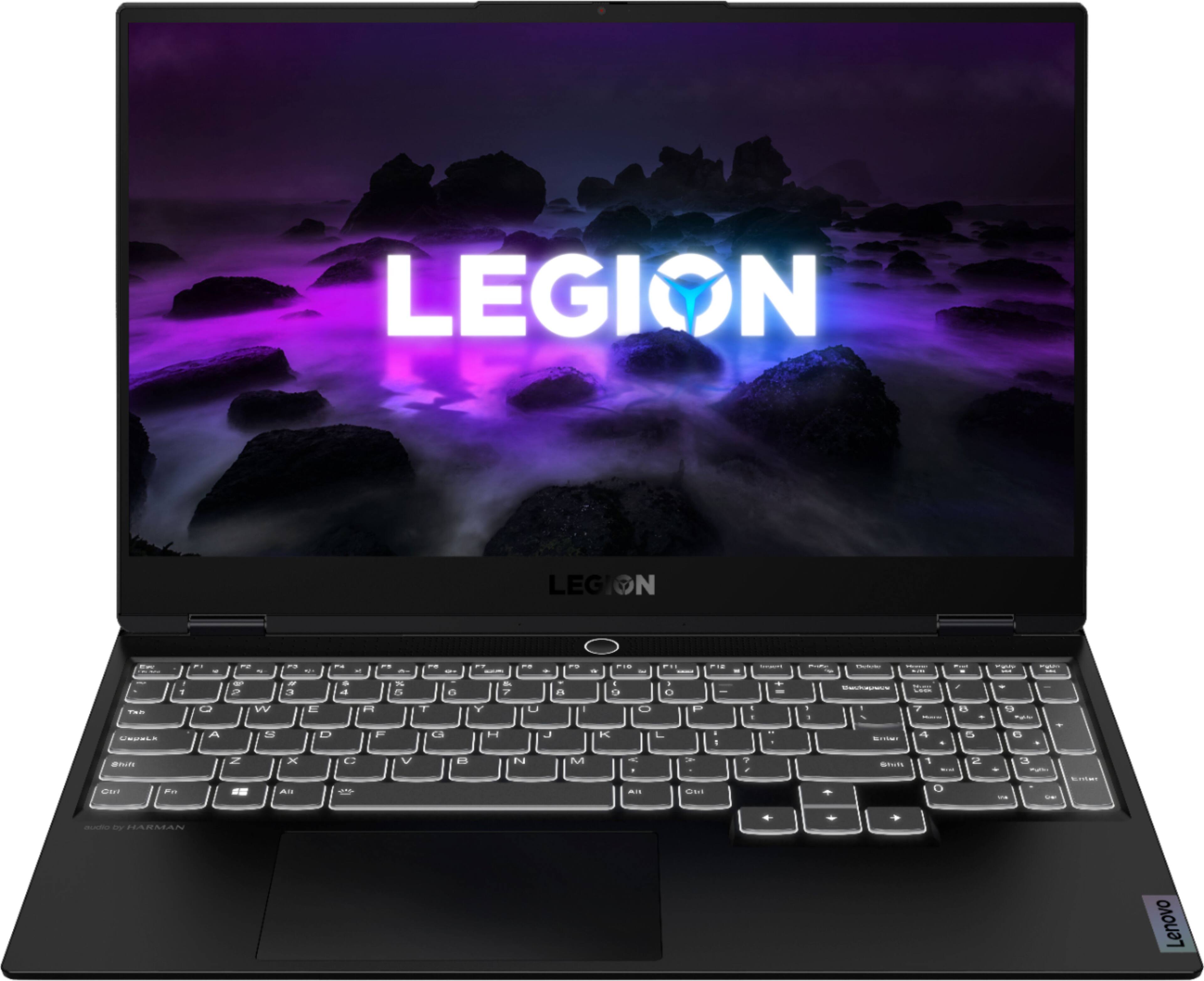 Gaming laptop lenovo legion 7-black 3D model rigged