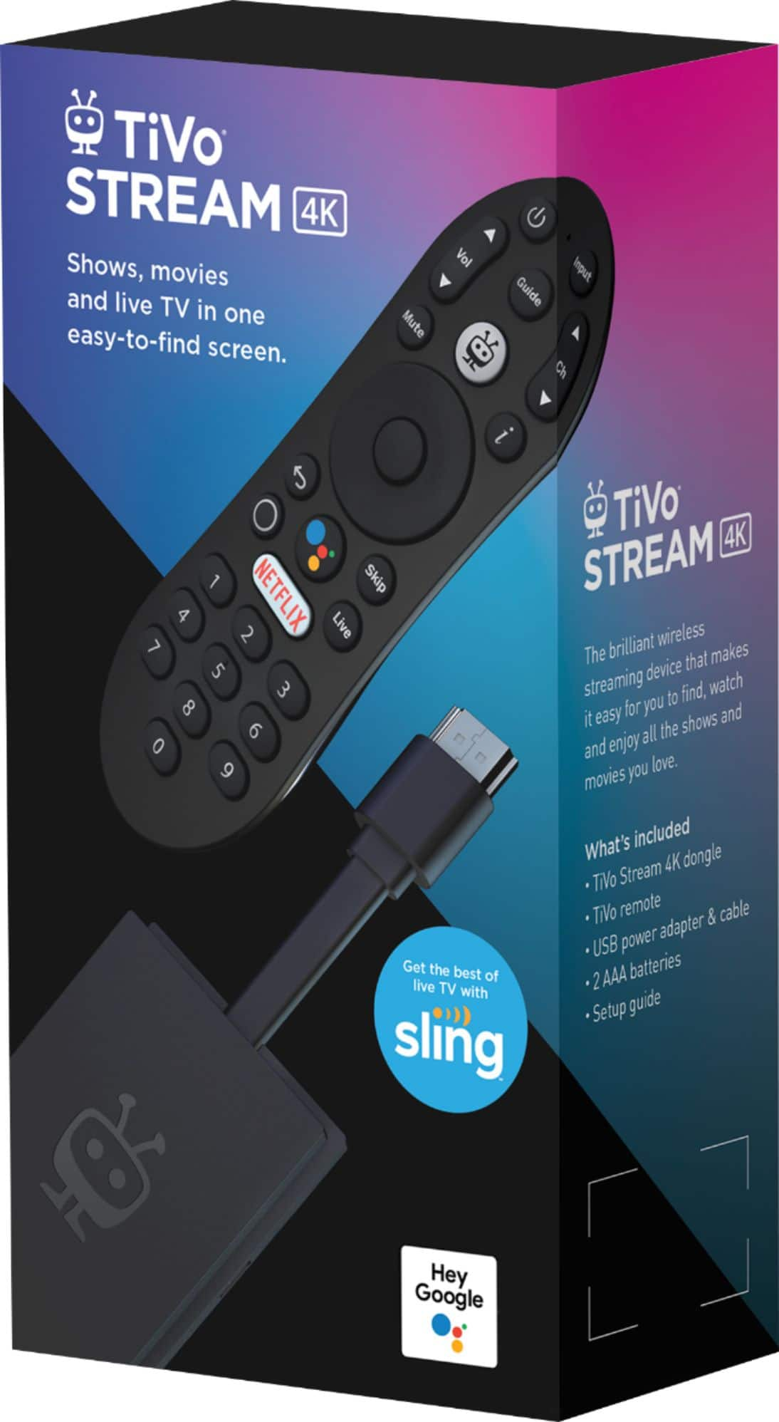 TiVo Stream 4K UHD Streaming Media Player with Google Assistance Voice ...