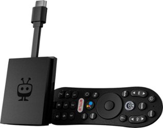 TiVo - Stream 4K UHD Streaming Media Player with Google Assistance Voice Control Remote - Black - Front_Zoom