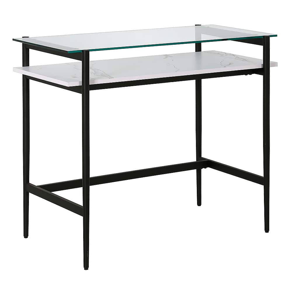 Angle View: Camden&Wells - Eaton 36" Desk - Blackened Bronze/Faux Marble