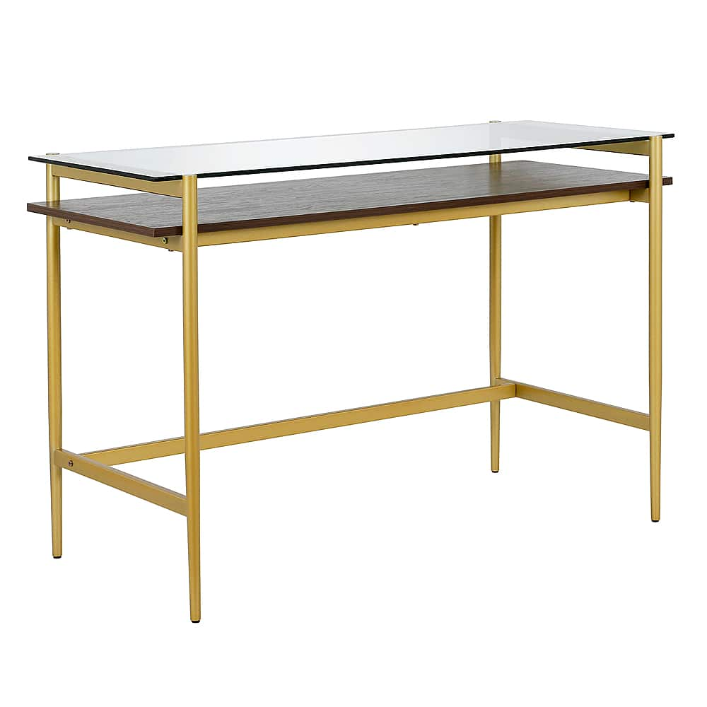 Angle View: Camden&Wells - Eaton 46" Desk - Brass/Walnut