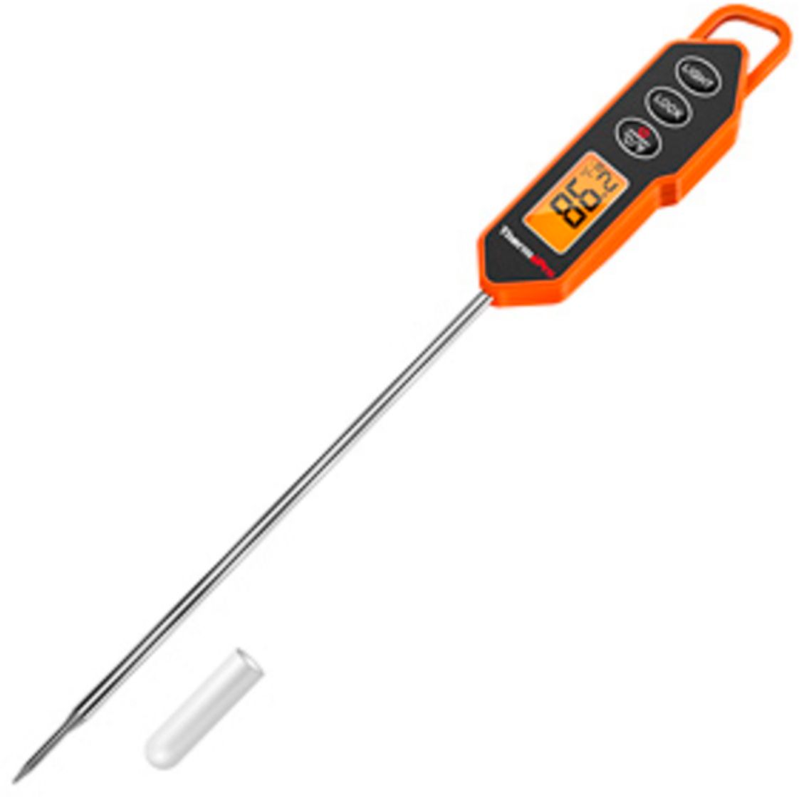 Angle View: ThermoPro - Digital Instant-Read Meat Thermometer - ORANGE