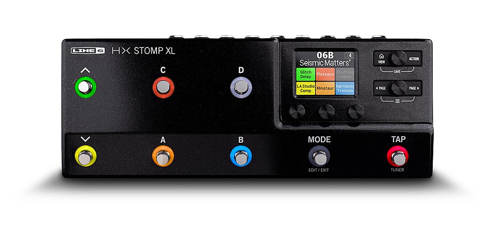 Front. Line 6 - HX Stomp XL Effects Pedal - Black.