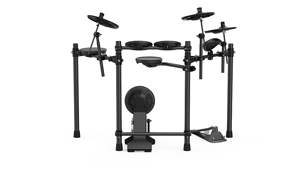 Left View: Roland Quiet Dual Mesh Snare Toms Pads TD-1DMK Electronic Drum Drumming Kit Set