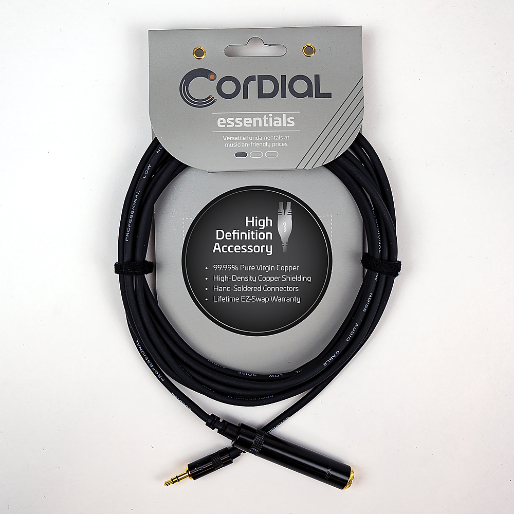 Cordial Essentials Series 10 Foot Stereo Headphone Line Adapter Extender Cable Black Cfm3wk Best Buy