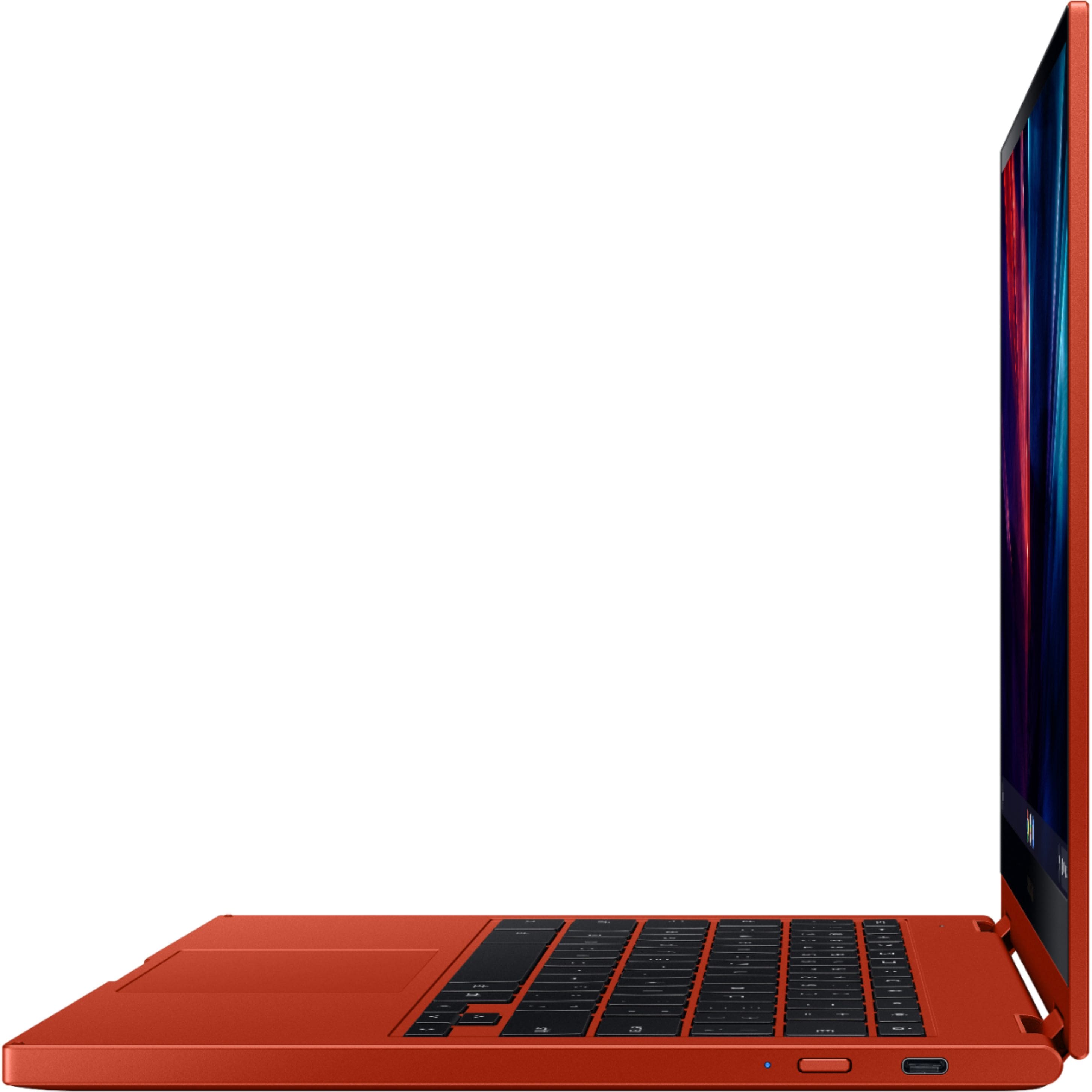 Alt View 12. Samsung - Geek Squad Certified Refurbished Galaxy Chromebook 2 - 13.3" QLED Touch-Screen - Intel Core i3 - 8GB Memory - 128GB eMMC - Fiesta Red.