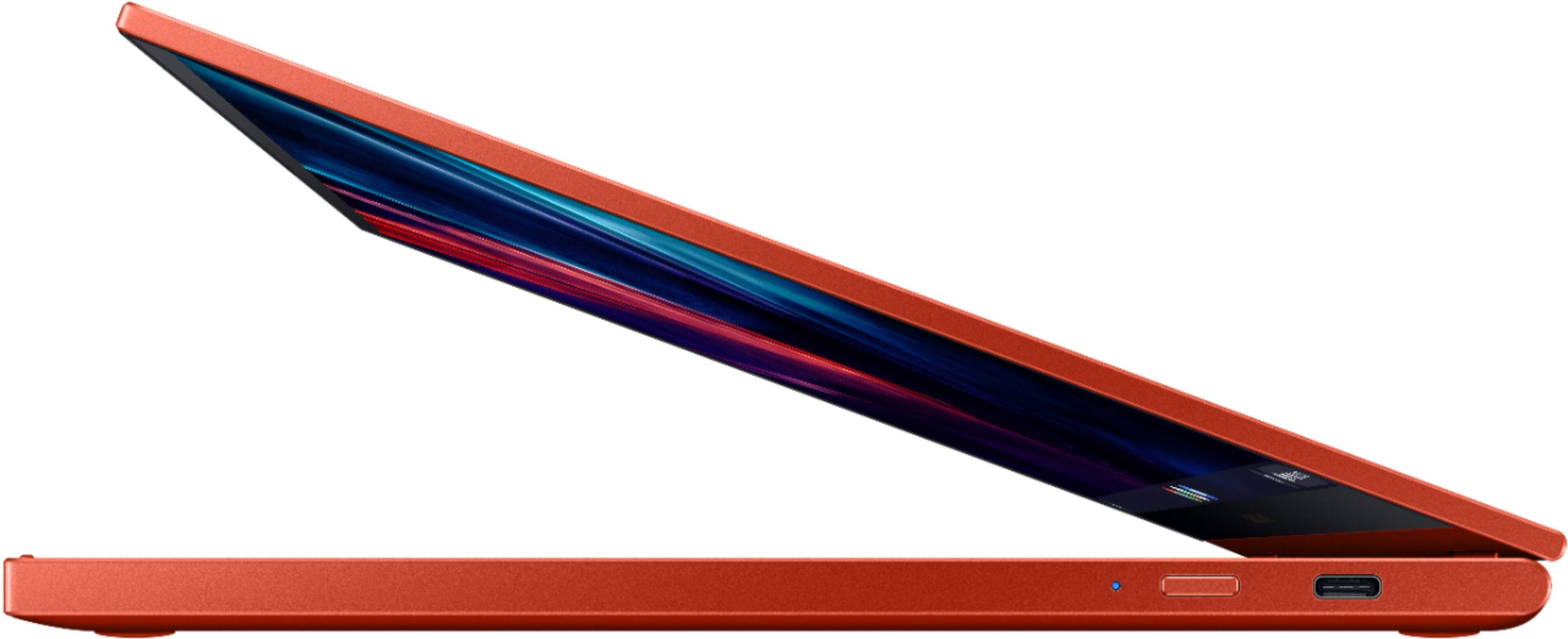 Alt View 22. Samsung - Geek Squad Certified Refurbished Galaxy Chromebook 2 - 13.3" QLED Touch-Screen - Intel Core i3 - 8GB Memory - 128GB eMMC - Fiesta Red.