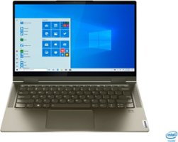 Lenovo - Geek Squad Certified Refurbished Yoga 7i 2-in-1 14" Laptop - Intel Evo Platform Core i5 - 12GB Memory - 512GB SSD - Dark Moss - Front_Zoom