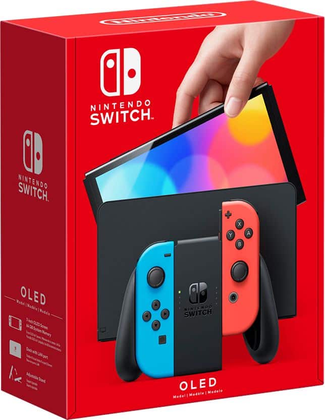 Switch – OLED Model w/ Neon Red & Neon Blue Joy-Con - Nintendo Switch – OLED Model - Front_Zoom