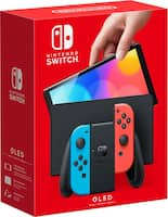 Nintendo - Switch – OLED Model w/ Neon Red & Neon Blue Joy-Con - Multi - Front_Zoom