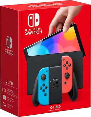 Switch – OLED Model w/ Neon Red & Neon Blue Joy Con HEGSKABAA Switch – OLED Model w/ Neon Red & Neon Blue Joy Con HEGSKABAA