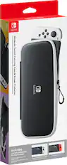 Front. Nintendo - Switch Carrying Case & Screen Protector - Black.