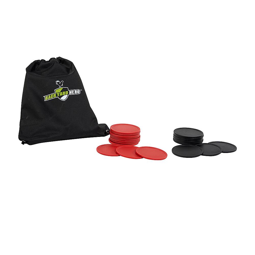 Alt View 13. Backyard Hero - Large Wooden 4 in a Row with Disc Storage Bag - Premium 3.5ft Game Set - Oversized Family Outdoor Game.